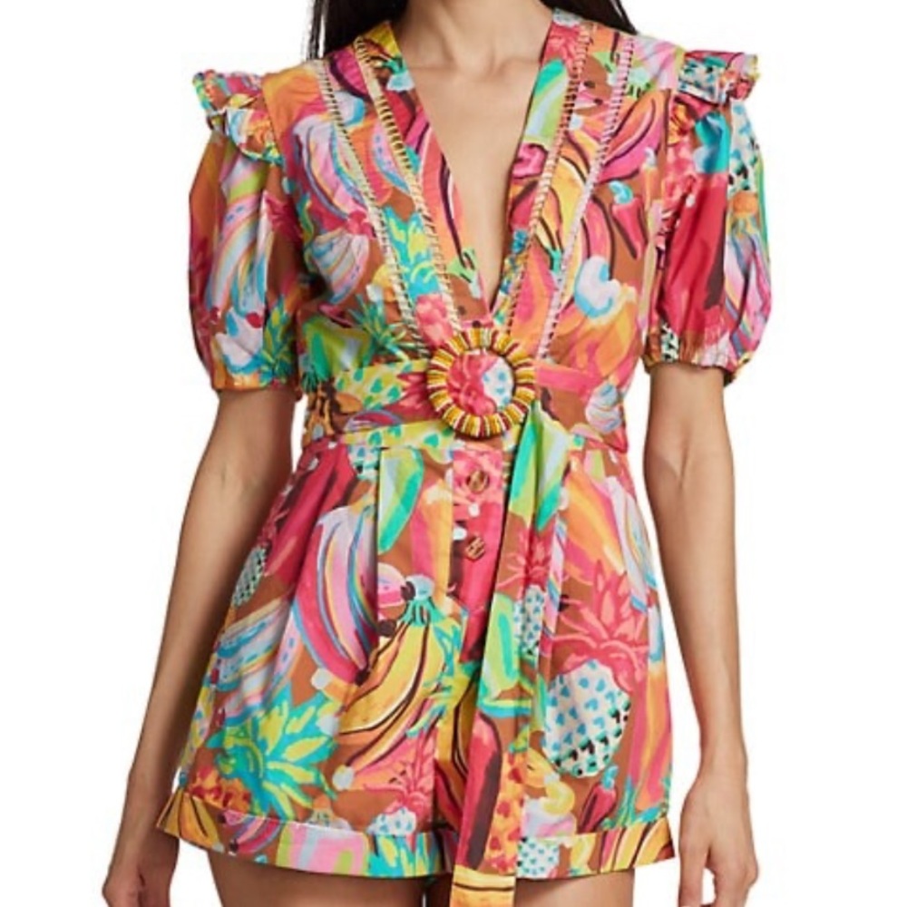 FarmRio Romper Size Medium 🌺🐠 Tropical Vibes! Never worn